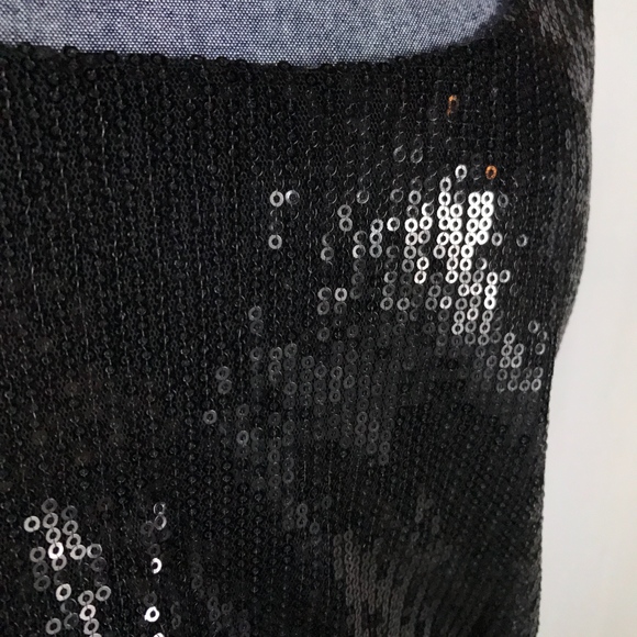 Nollie Women's Size M Black Solid Dress w/ Sequins - Picture 6 of 8